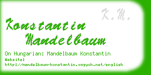 konstantin mandelbaum business card